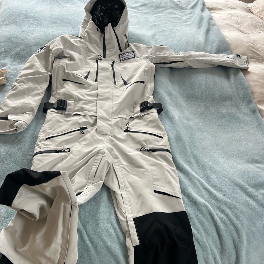 Ski jumping suit.